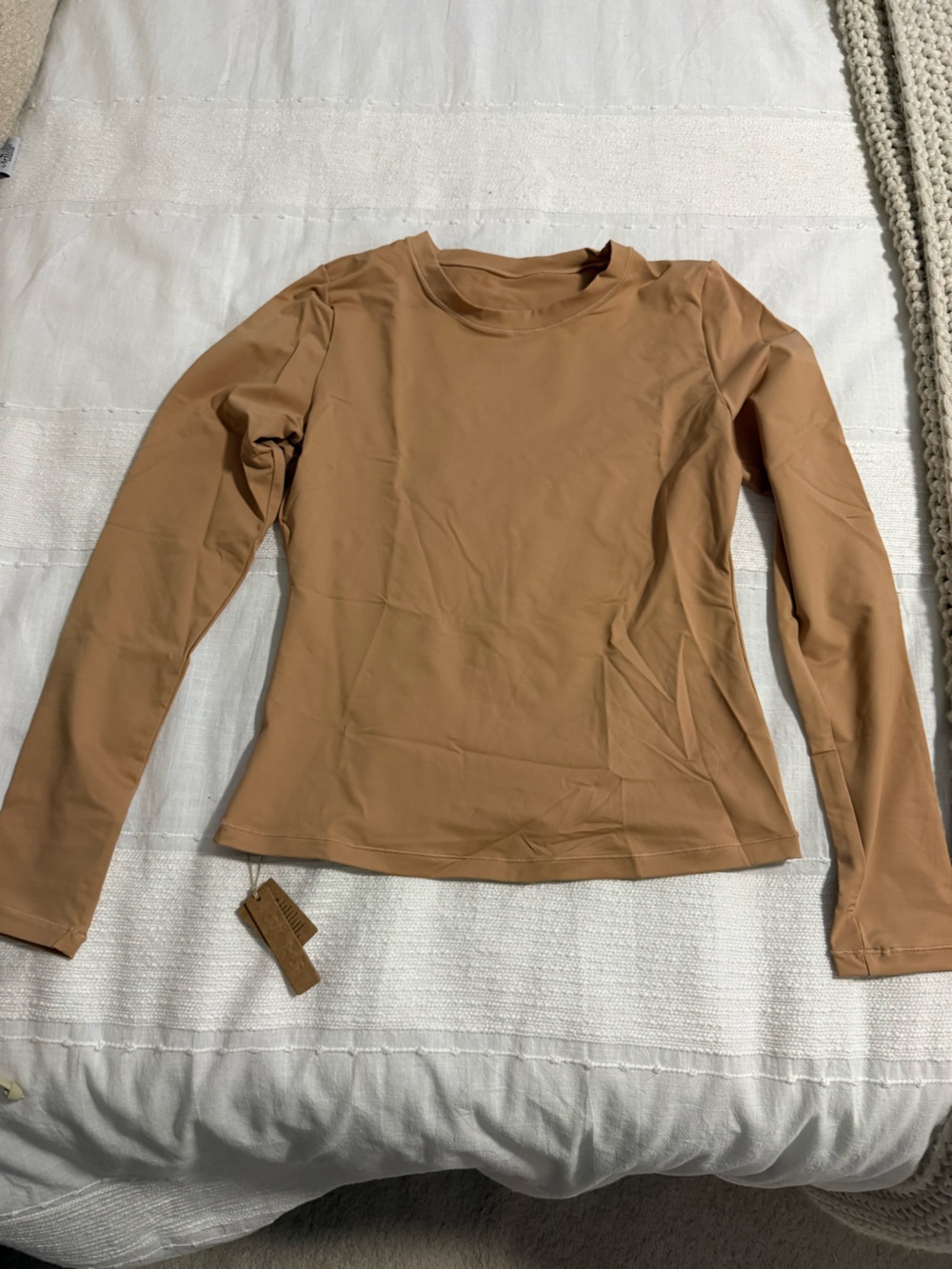 Skims Long Sleeve Swim Top in Ochre